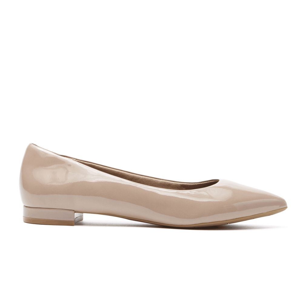 Rockport Total Motion Adelyn - Womens Ballet - Dark Taupe - NZ (OBY-418670)